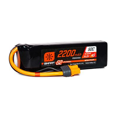 14.8V 2200mAh 4S 50C Smart G2 LiPo Battery: IC3 14.8V 2200mAh 4S 50C Smart G2 LiPo Battery: IC3