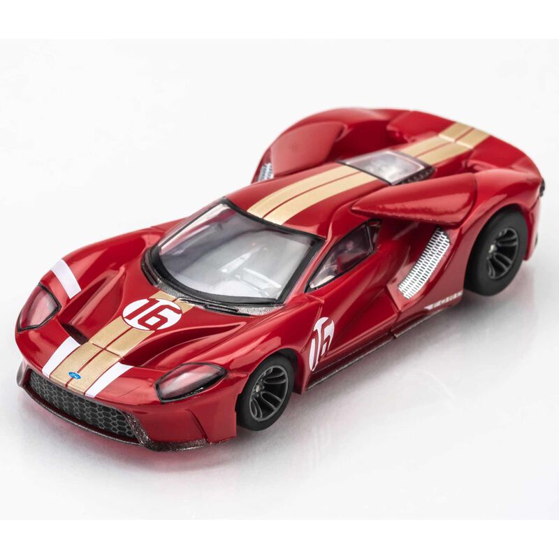 HO 2022 Ford GT Heritage #16 Mega G+ Slot Car, Red
