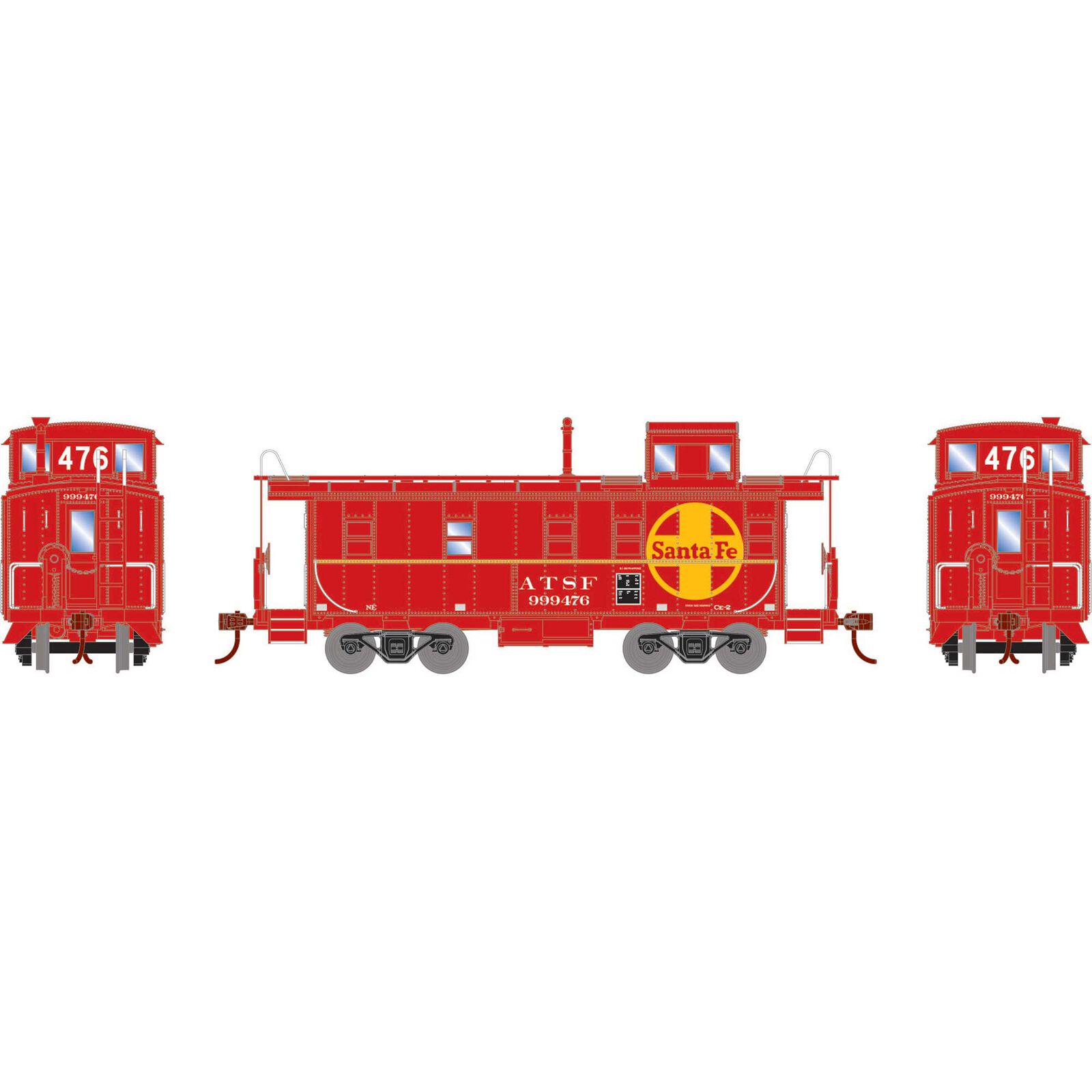HO Cupola Caboose, ATSF #999476