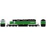 HO ATH SD40-2 Locomotive w/DCC & Sound, BN 'White Face' #6334