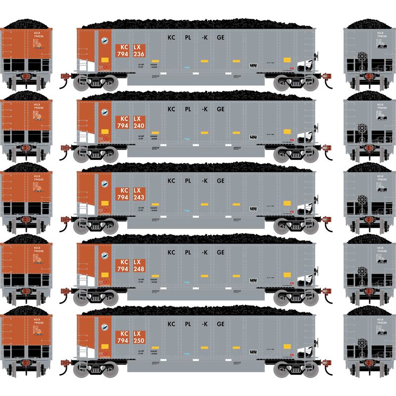 HO ATH Bethgon Coalporter w/Coal Load, KCLX #794236/794240/794243/794248/794250 (5)