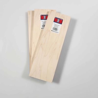 Maple Plywood 9mm (3/8) x 4 x 12 (3) Maple Plywood 9mm (3/8) x 4 x 12 (3)
