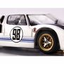 HO 1966 Ford GT40 Mk.II #98 Mega G+ Slot Car, White & Blue