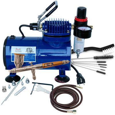 Airbrush & Compressor Package: TG3F, D500SR, & AC7 Airbrush & Compressor Package: TG3F, D500SR, & AC7