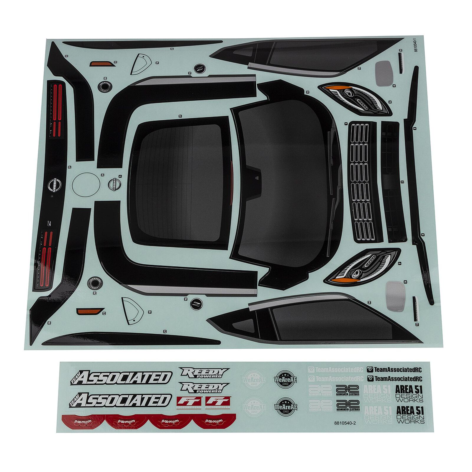 Nissan Z Decal Sheets, 1/10 Team Associated Apex2 Sport