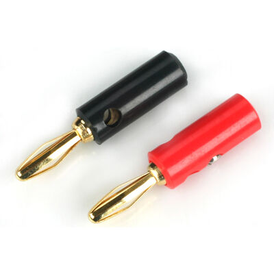 Plug: Gold Banana Set with Screws Plug: Gold Banana Set with Screws