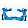 Aluminum Caster Blocks, Blue (2): ECX 2WD