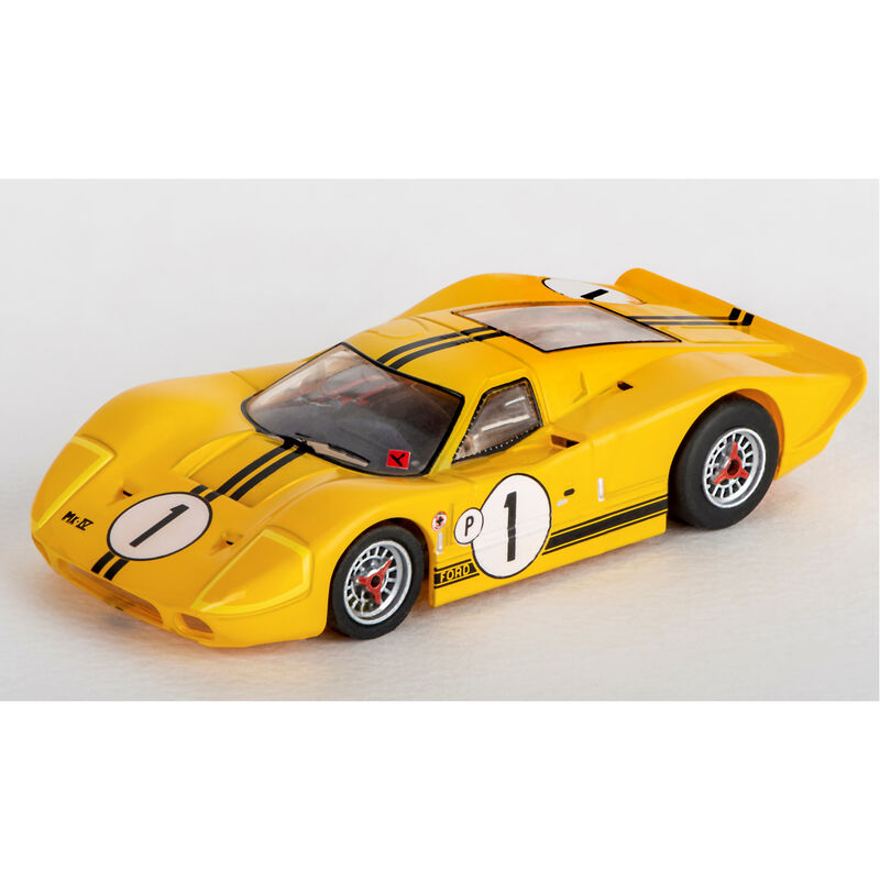 HO 1967 Ford GT40 Mk.IV #1 Mega G+ Slot Car, Sebring Yellow