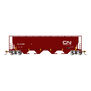 HO 4-Bay Cylindrical Hopper with FRED, CN/Oxide Red