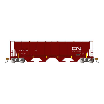HO 4-Bay Cylindrical Hopper with FRED, CN/Oxide Red HO 4-Bay Cylindrical Hopper with FRED, CN/Oxide Red