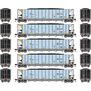 HO Ortner 5-Bay Rapid Discharge Hopper, UP #94451 / 94459 / 94463 / 94468 / 94472 (5)