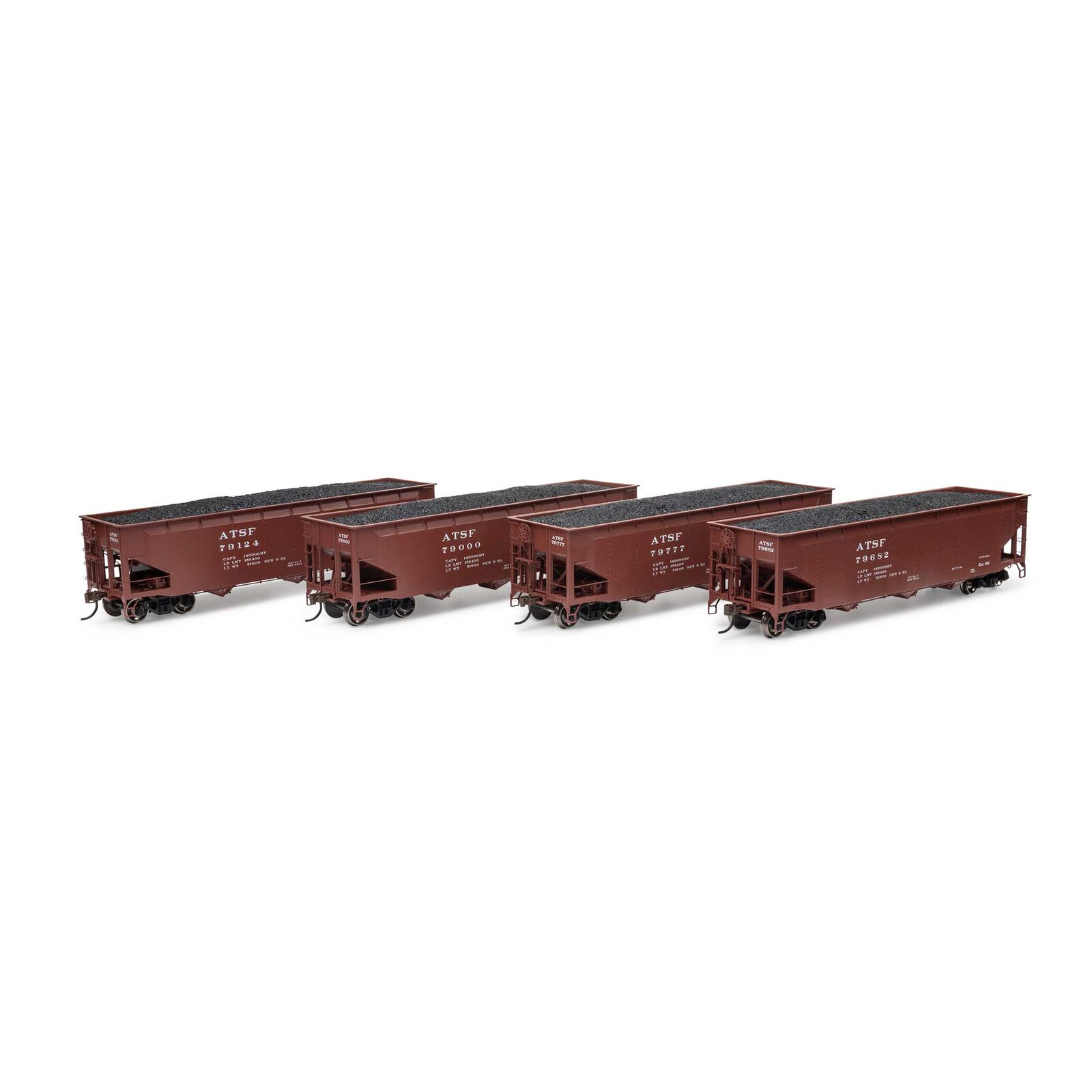 HO 40' Offset Coal Hopper with Load, ATSF #2 (4)