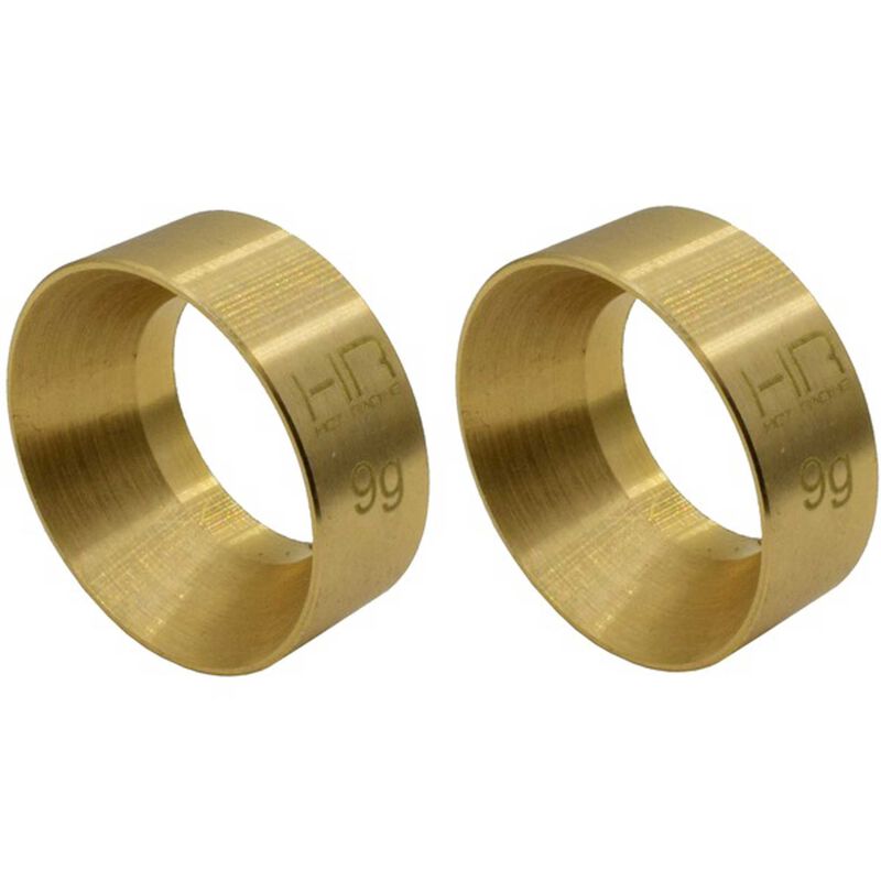 9g Brass KMC Machete Wheel Weights (2): SCX24