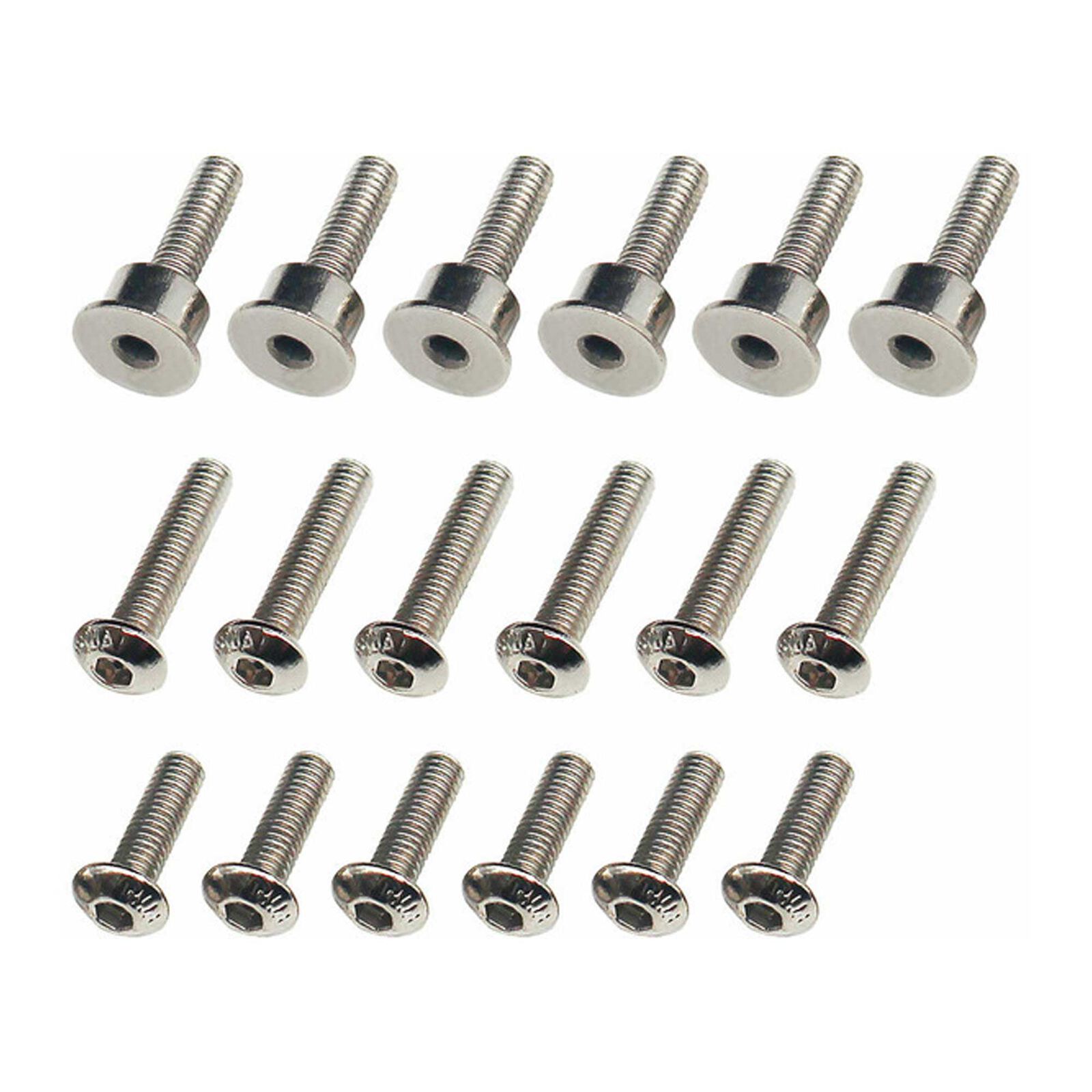 Chrome Brake Disk Screw Set, 1/4 Promoto-MX