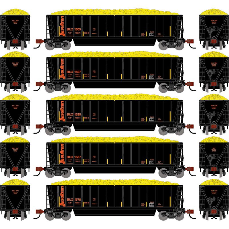 N ATH Berwick Bathtub Gondola, SULX w/Load #1505/1507/1525/1537/1578 (5)