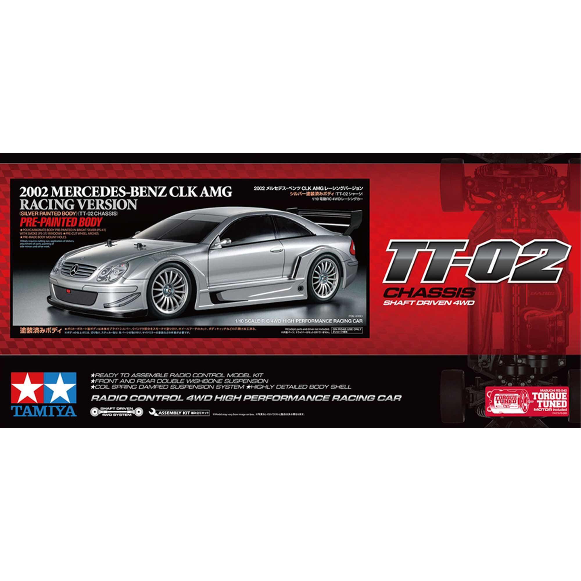 Tamiya 1/10 R/C 2002 Mercedes-Benz CLK AMG Racing Version (Silver