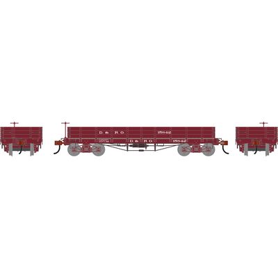 HO ATH 36' Low Side Gondola w/ Drop Gates, DRGW #842 HO ATH 36' Low Side Gondola w/ Drop Gates, DRGW #842