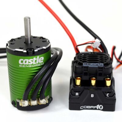 Cobra 10 Electronic Speed Control & 1410-3800KV Sensored Motor Combo, 5mm Shaft Cobra 10 Electronic Speed Control & 1410-3800KV Sensored Motor Combo, 5mm Shaft