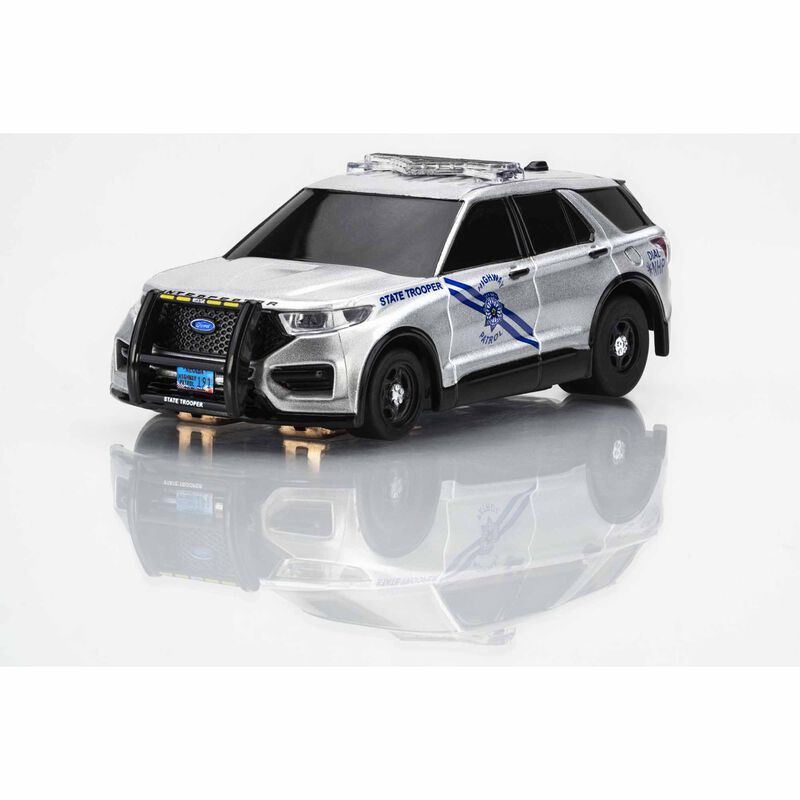 HO Nevada Highway Patrol Police Interceptor Slot Car with Flashing LED Lights