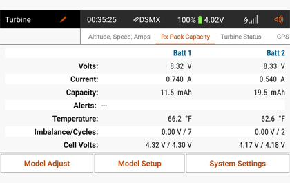 INNOVATIVE BATTERY CAPACITY MONITOR for the Spektrum AR10410T 10-Channel PowerSafe Telemetry Receiver 