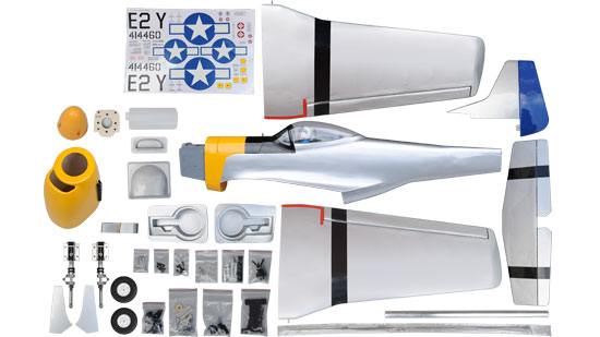 Phoenix Model P51 MUSTANG Size.46-.55 GP/EP SCALE 1:7 1/2 ARF  - Included