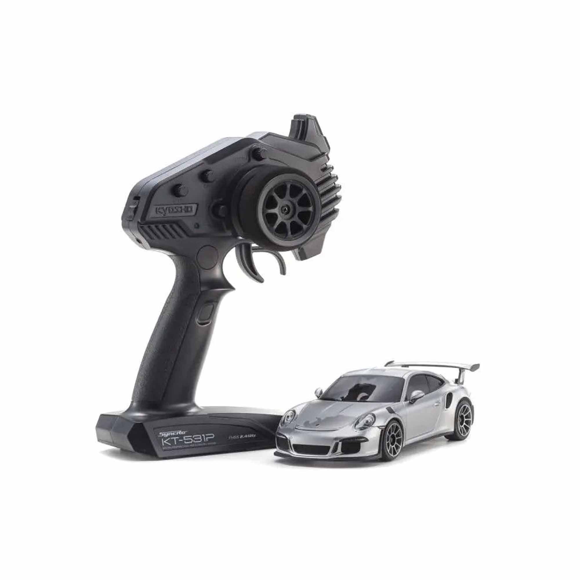 1/28 Porsche 911 GT3 RS Mini-Z RWD RTR, Metallic Silver