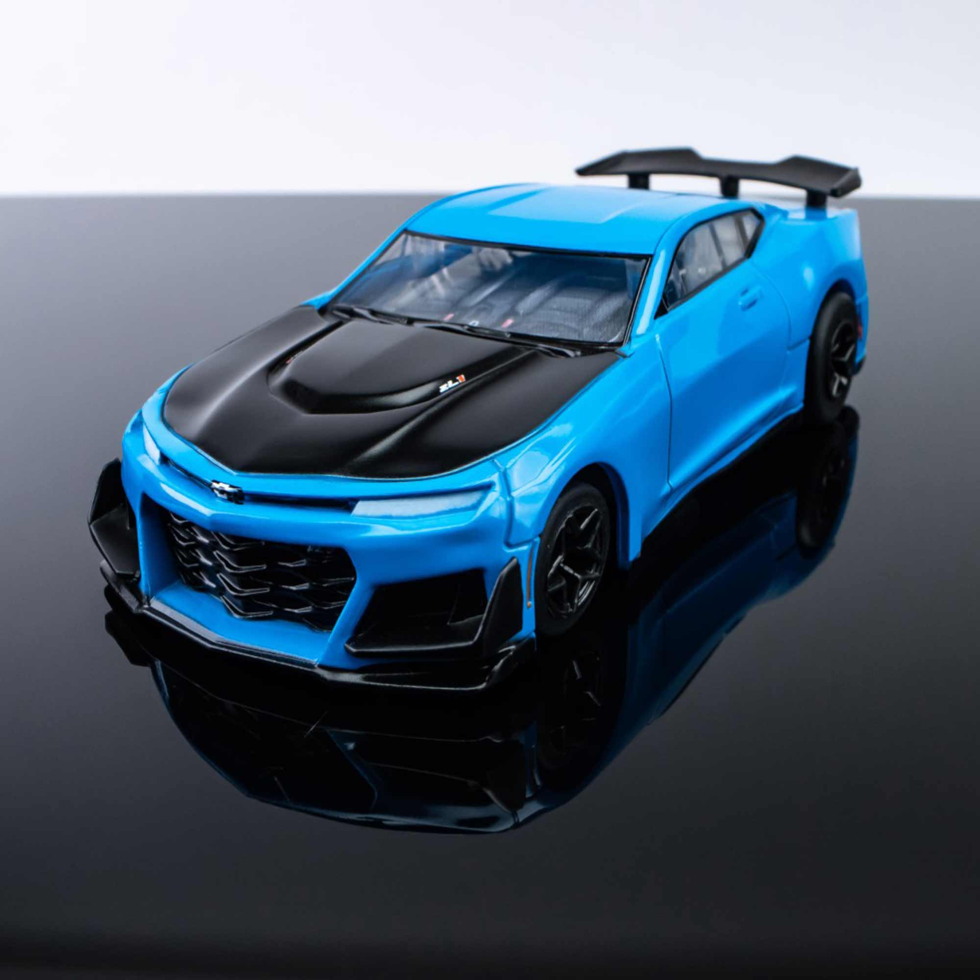 HO 2021 Chevy Camaro ZL1 Mega G+ Slot Car, Rapid Blue