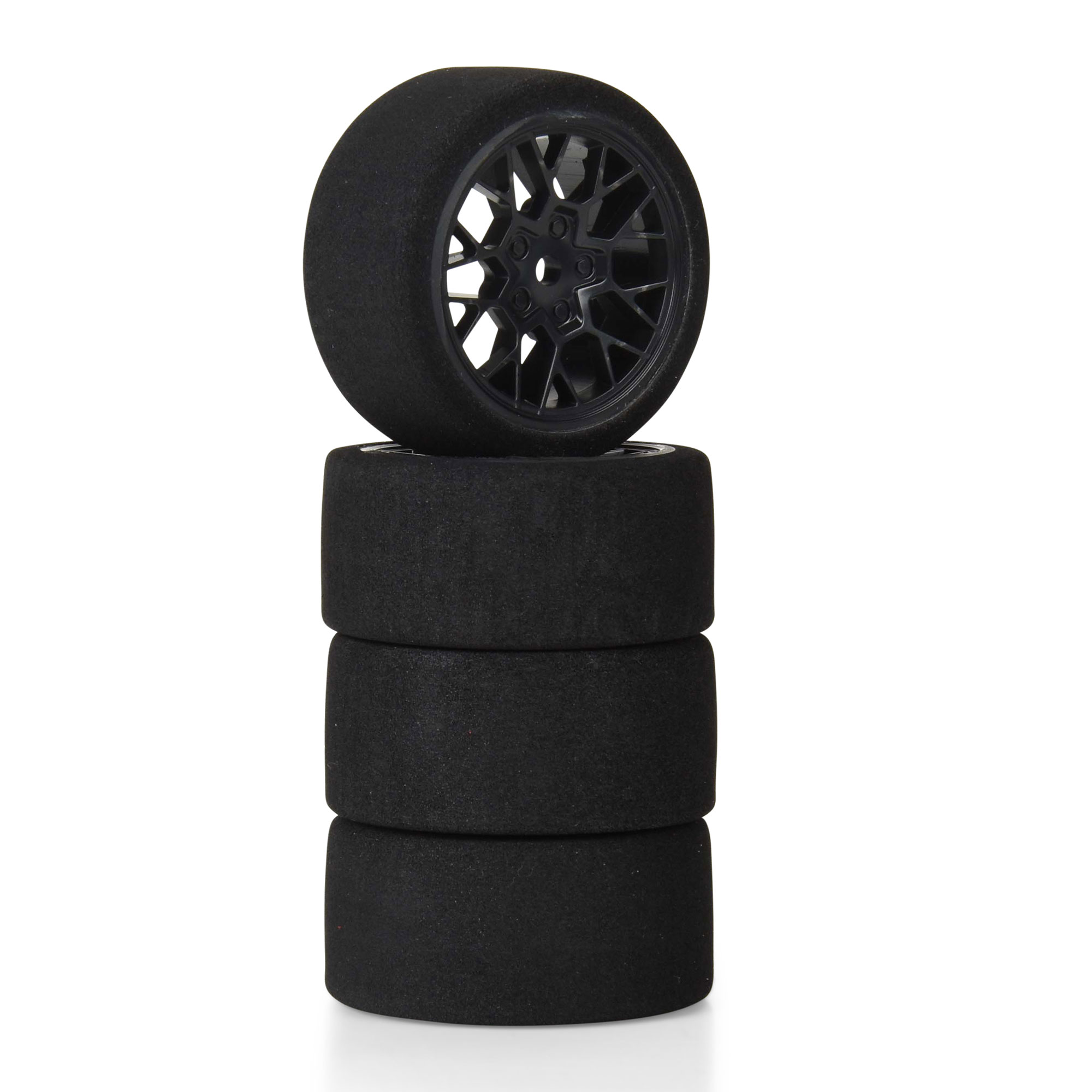 Fifty6 Foam Tire Mounted on Circuit Black Wheel 8mm Hex (4)
