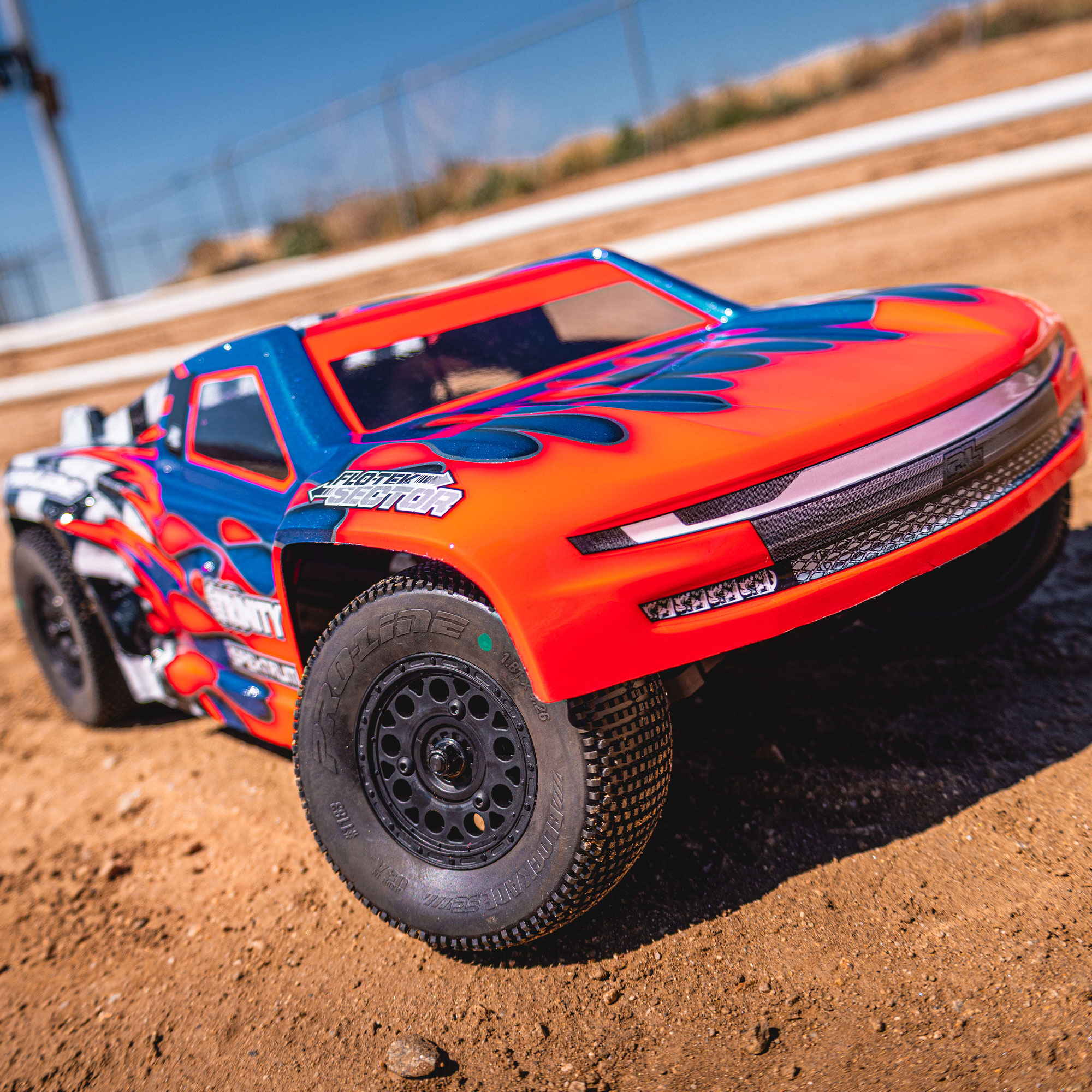 1/10 Pre-Cut Flo-Tek Sector Clear Body: Short Course