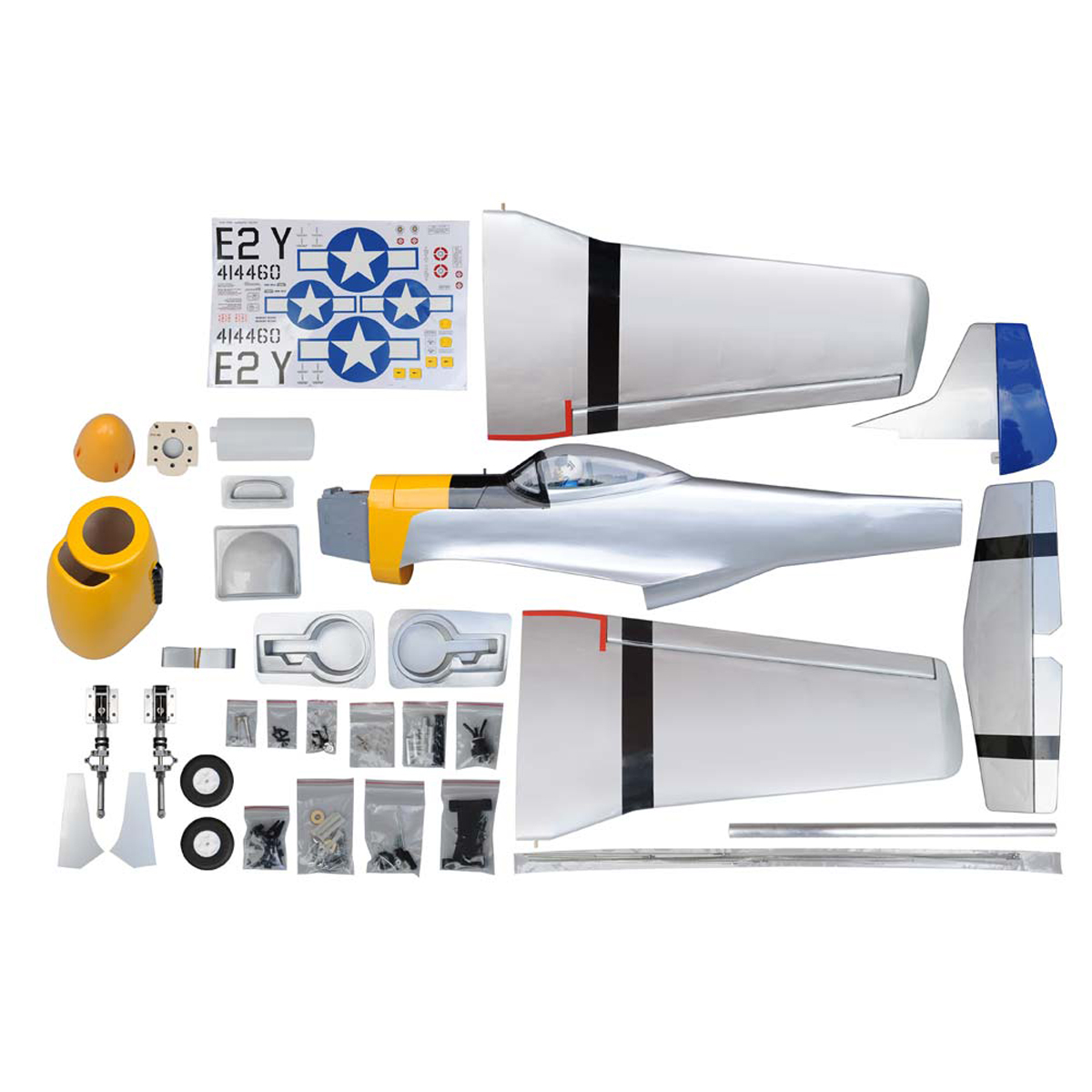 1/7 P-51 Mustang .46-.55 GP EP ARF 55.5"