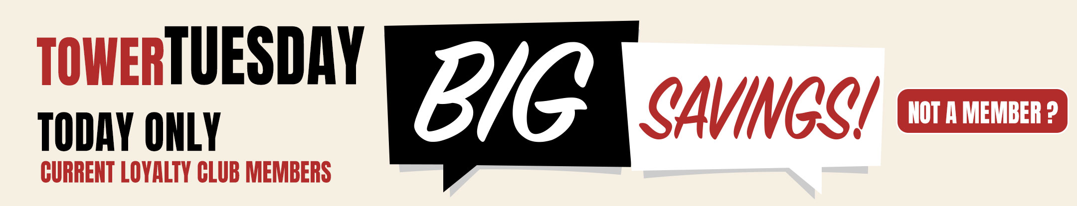 Shop Tower Tuesday - One Day Sale Item